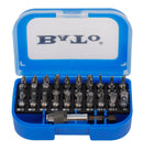 BATO 1/4" Bitssæt Blå. 31 dele. Med 60 mm QuickLock bitsholder.